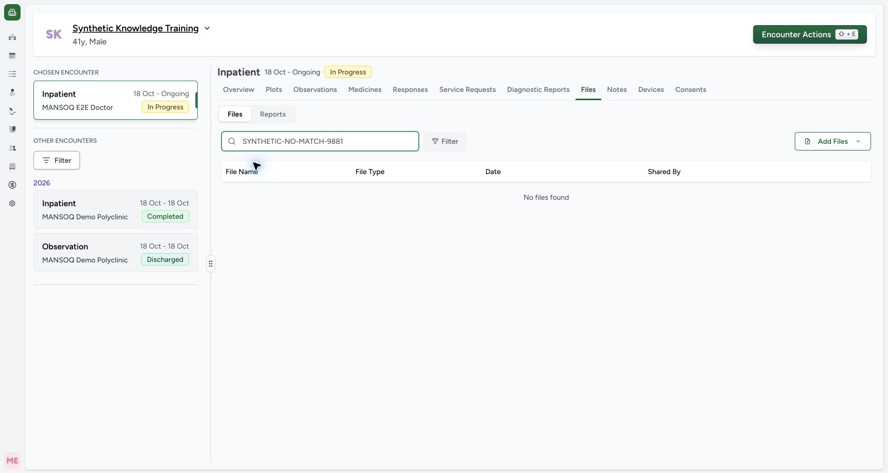 Recognize a filtered empty result. Actual 1728 by 921 MANSOQ desktop workflow.