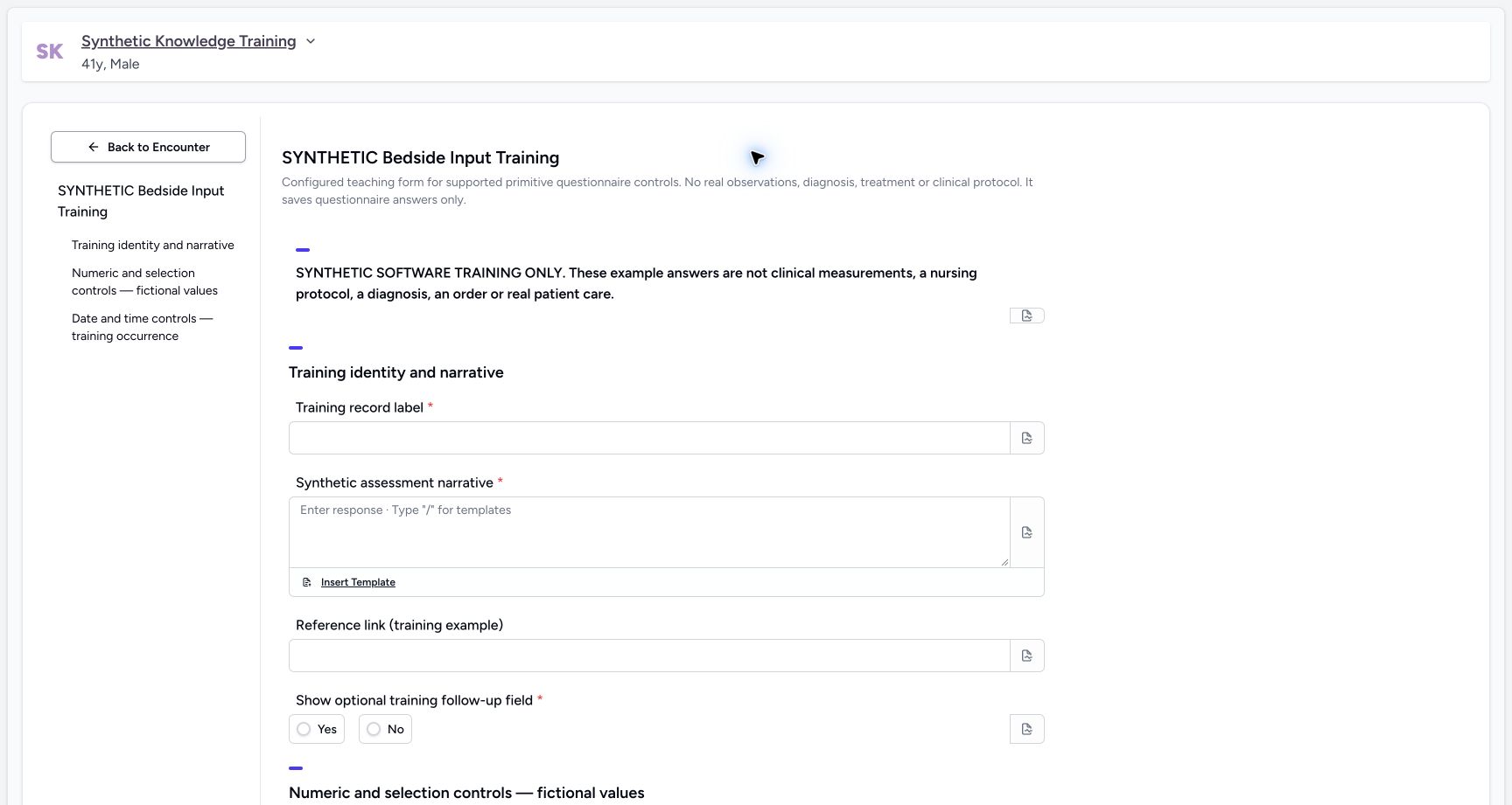 Empty text group. Genuine 1728 by 921 desktop capture of the configured synthetic teaching form.