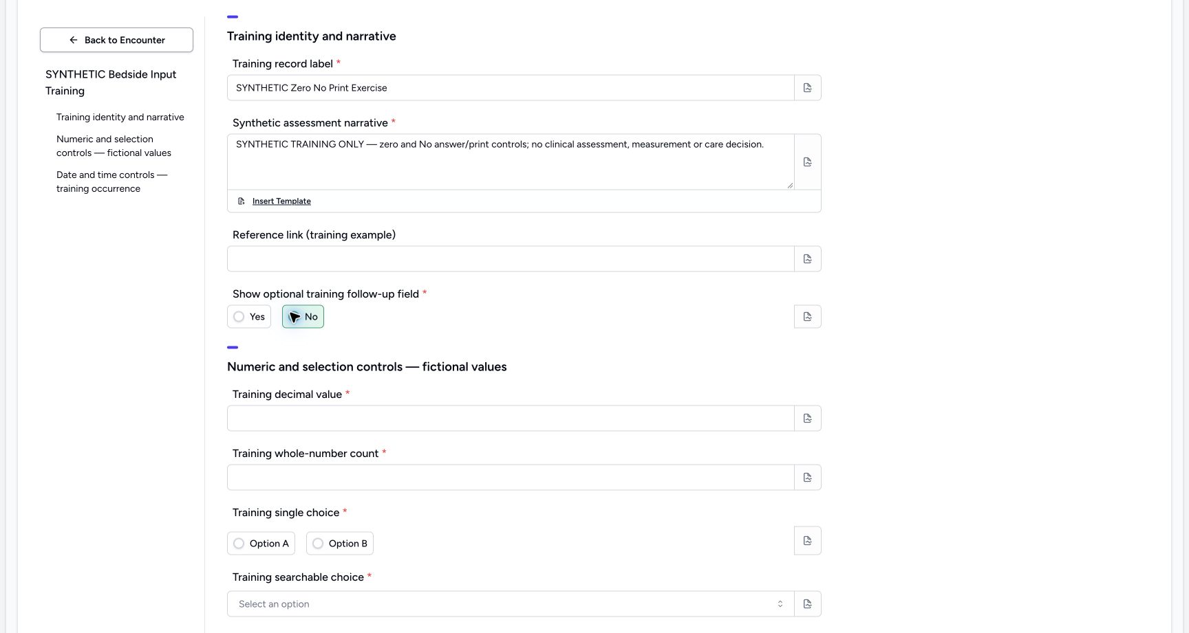 Choose No and inspect the hidden follow-up. Actual MANSOQ desktop screenshot.