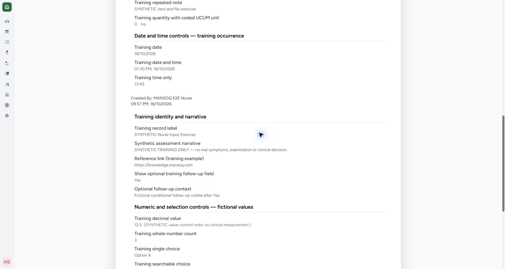 Verify both responses in the saved PDF. Actual MANSOQ desktop screenshot.