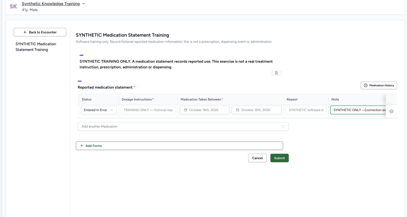 Error correction draft. Actual 1728 by 921 desktop statement lifecycle and selected-encounter scope.