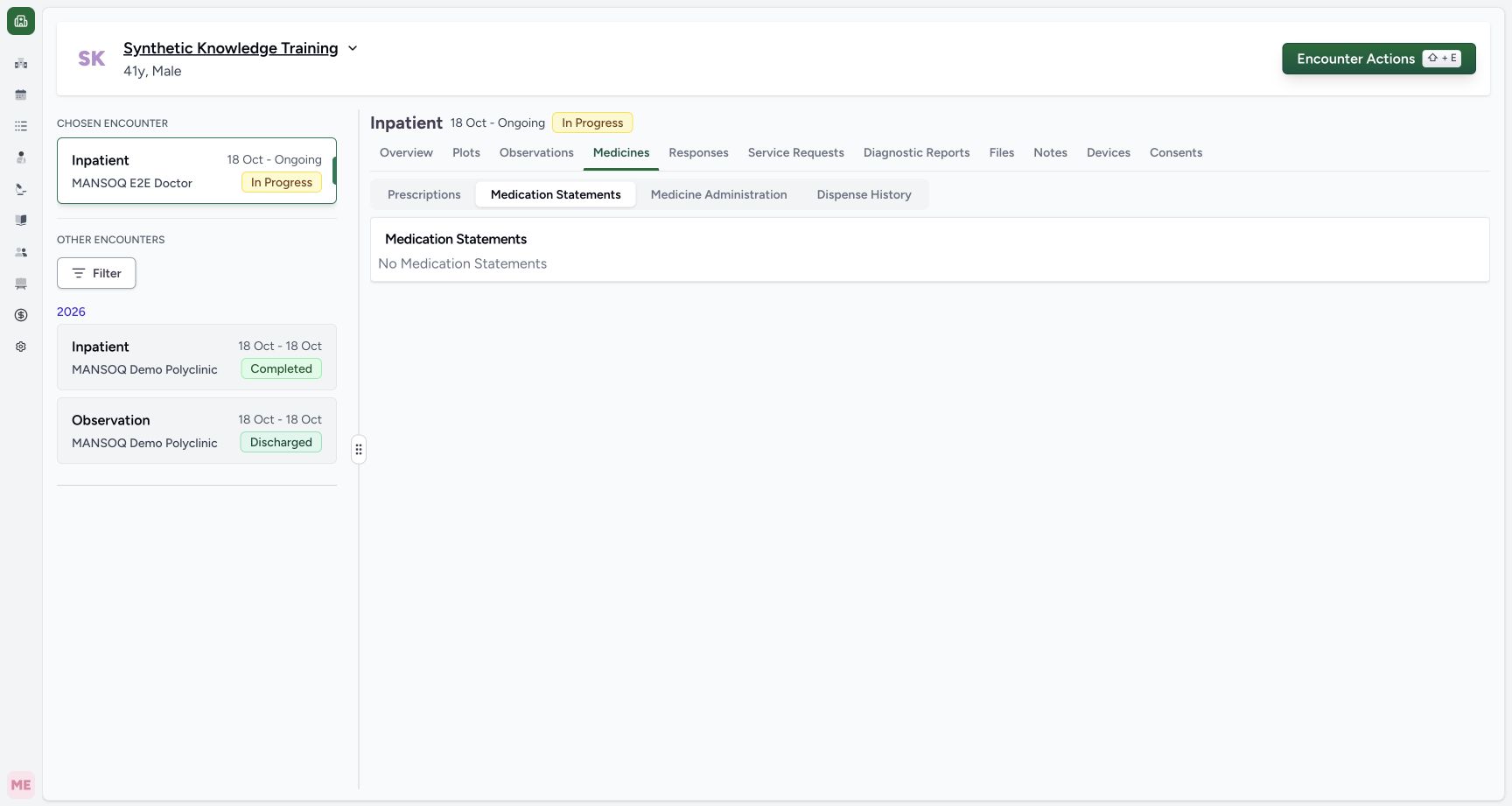 Corrected filtered list. Actual 1728 by 921 desktop statement lifecycle and selected-encounter scope.