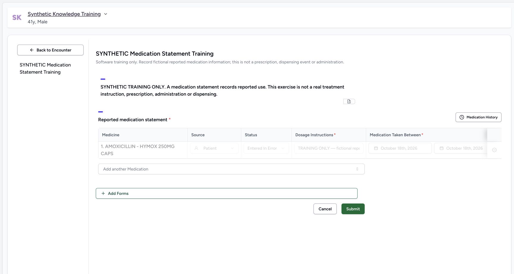 Retained error record. Actual 1728 by 921 desktop statement lifecycle and selected-encounter scope.