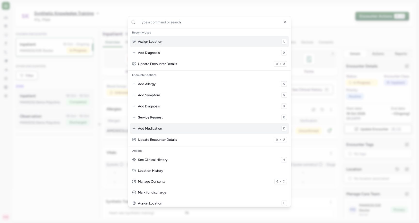 Open the symptom action. Actual 1728 by 921 desktop MANSOQ symptom workflow.