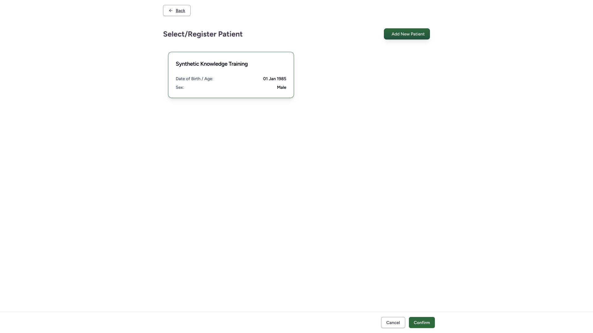 Booking confirmation. Genuine 1920 by 1080 MANSOQ desktop capture with fictional local training records.