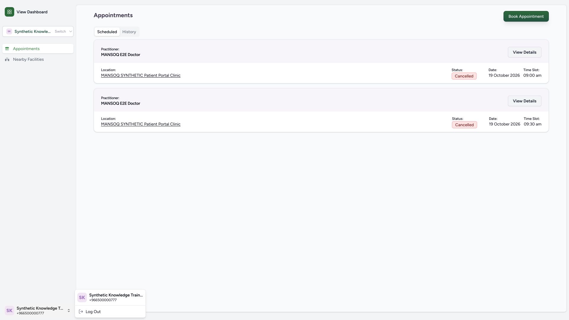 Sign out action. Genuine 1920 by 1080 MANSOQ desktop capture with fictional local training records.