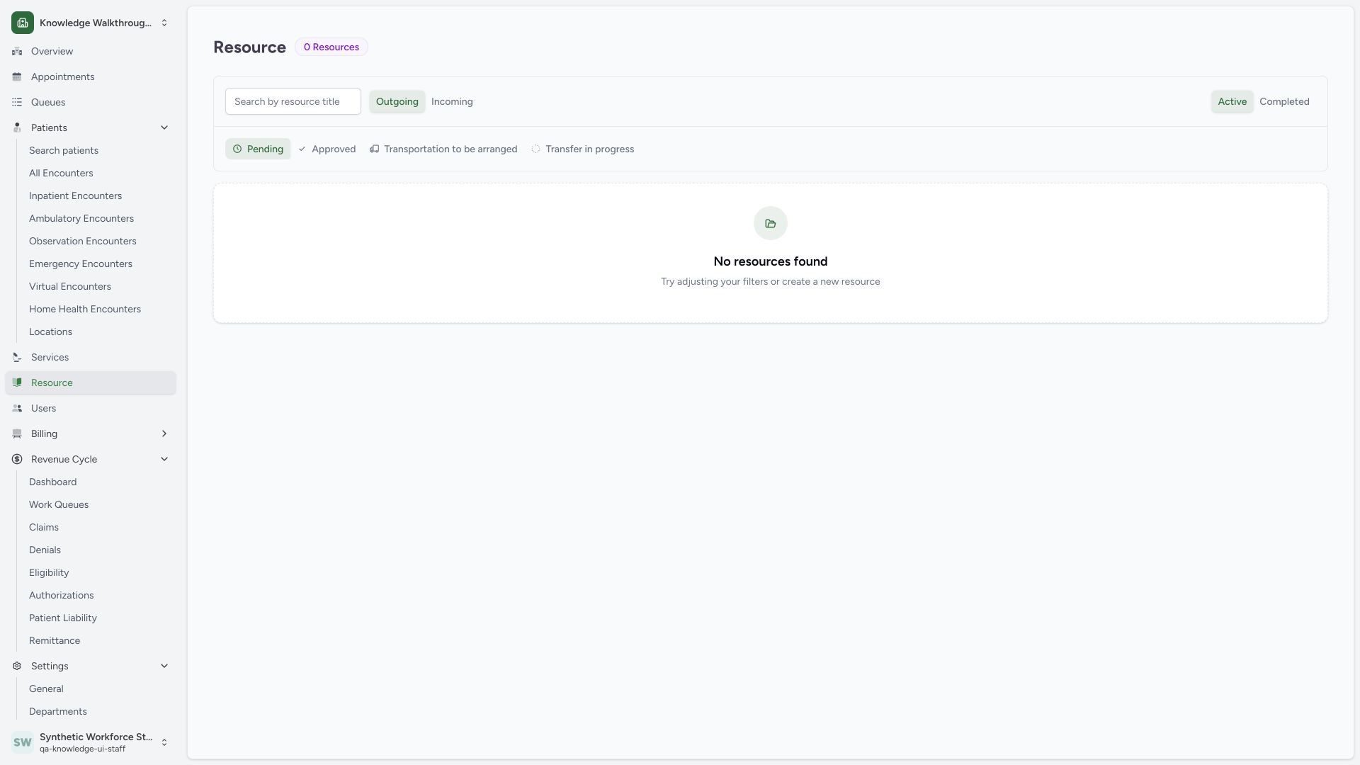 Review the Staff resource list and exact filters. Actual wide MANSOQ synthetic Staff own-origin synthetic resource coordination, comments and request letter view.