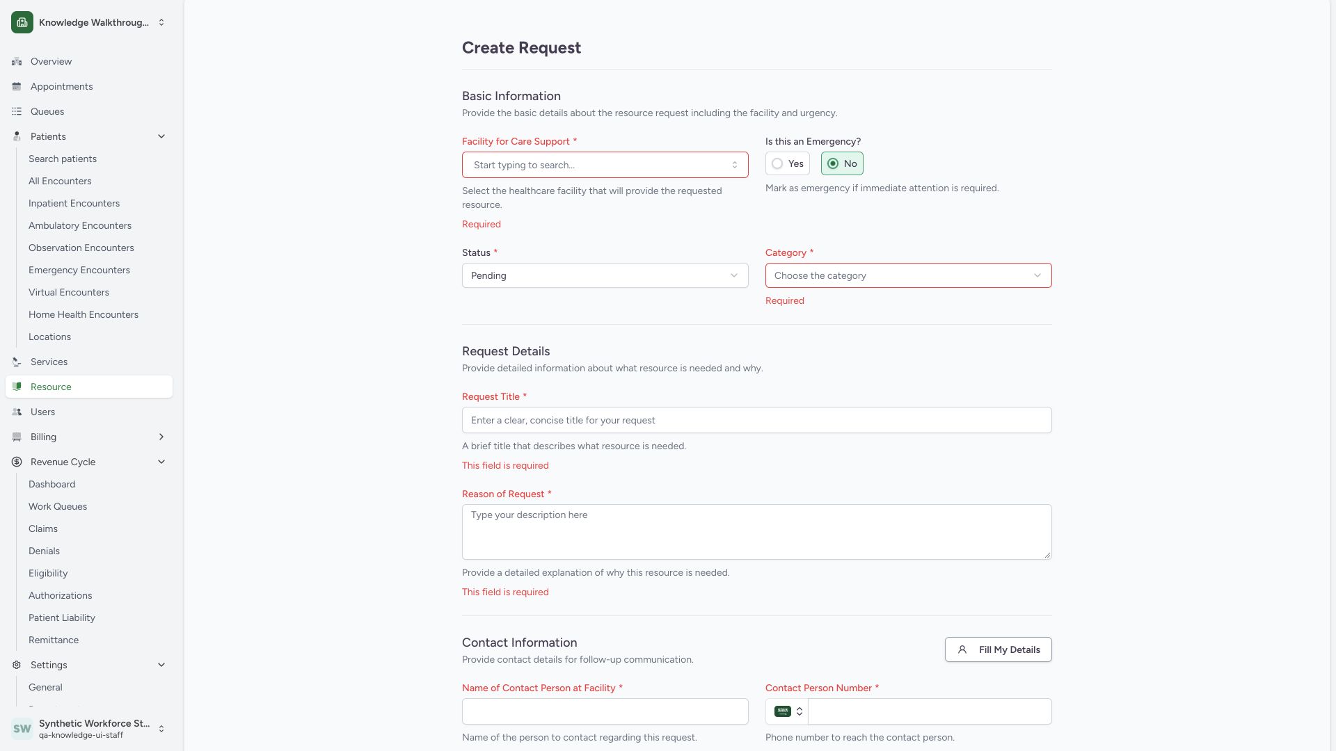 Recognize required resource request details. Actual wide MANSOQ synthetic Staff own-origin synthetic resource coordination, comments and request letter view.