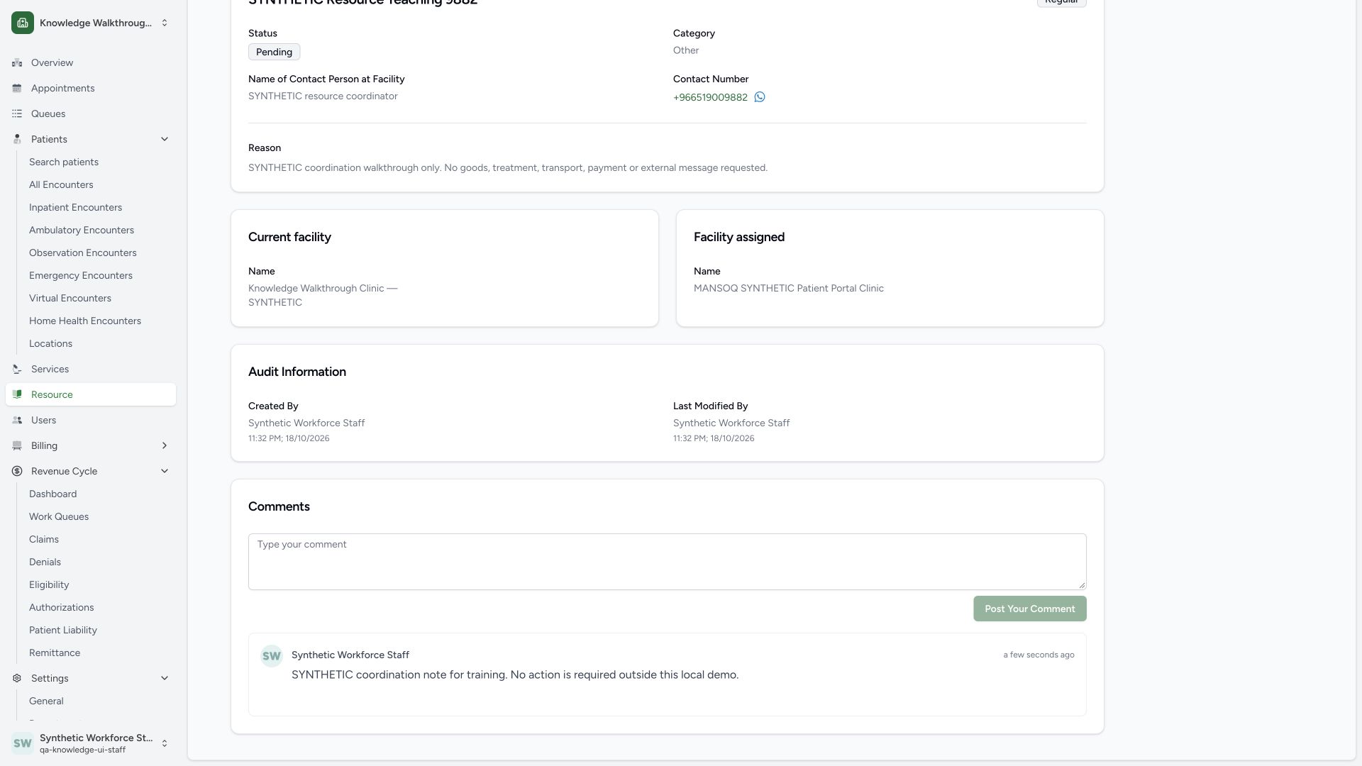 Verify the posted synthetic coordination note. Actual wide MANSOQ synthetic Staff own-origin synthetic resource coordination, comments and request letter view.