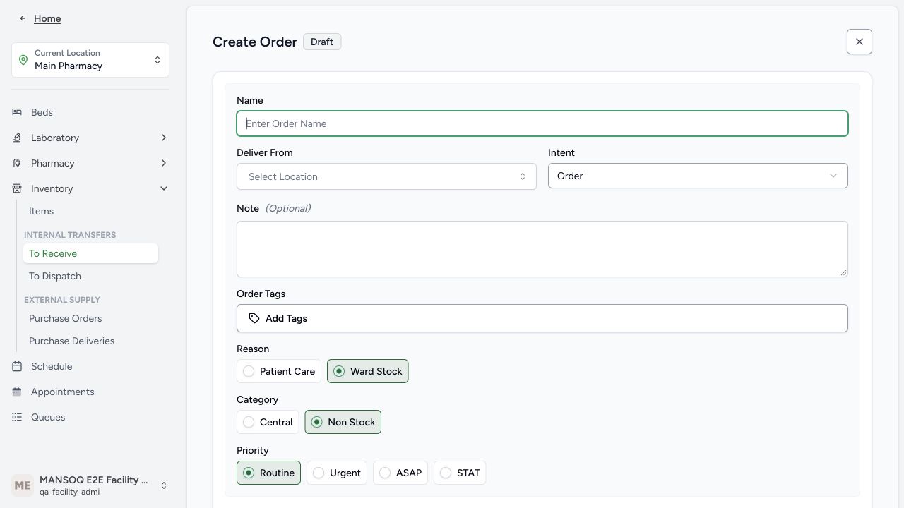 Create an internal stock request at the receiving location. Actual application with explicitly synthetic training data.