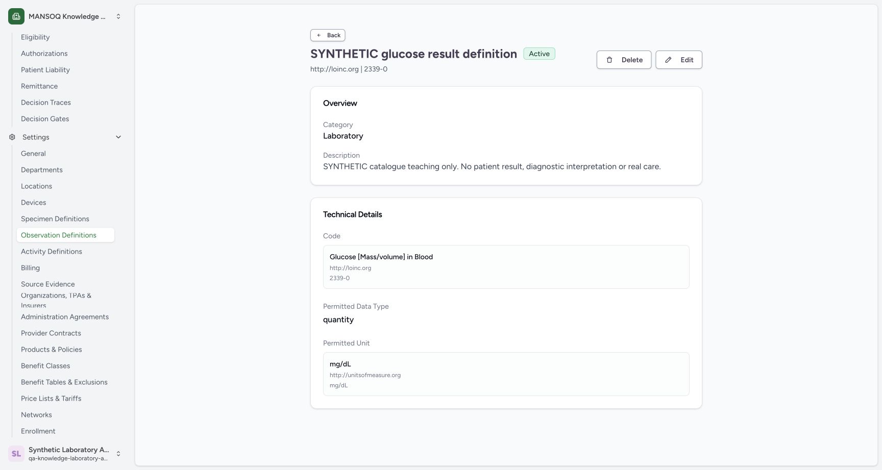Verify saved permitted UCUM unit on the same definition. Actual wide MANSOQ synthetic Set and verify an observation definition unit view.