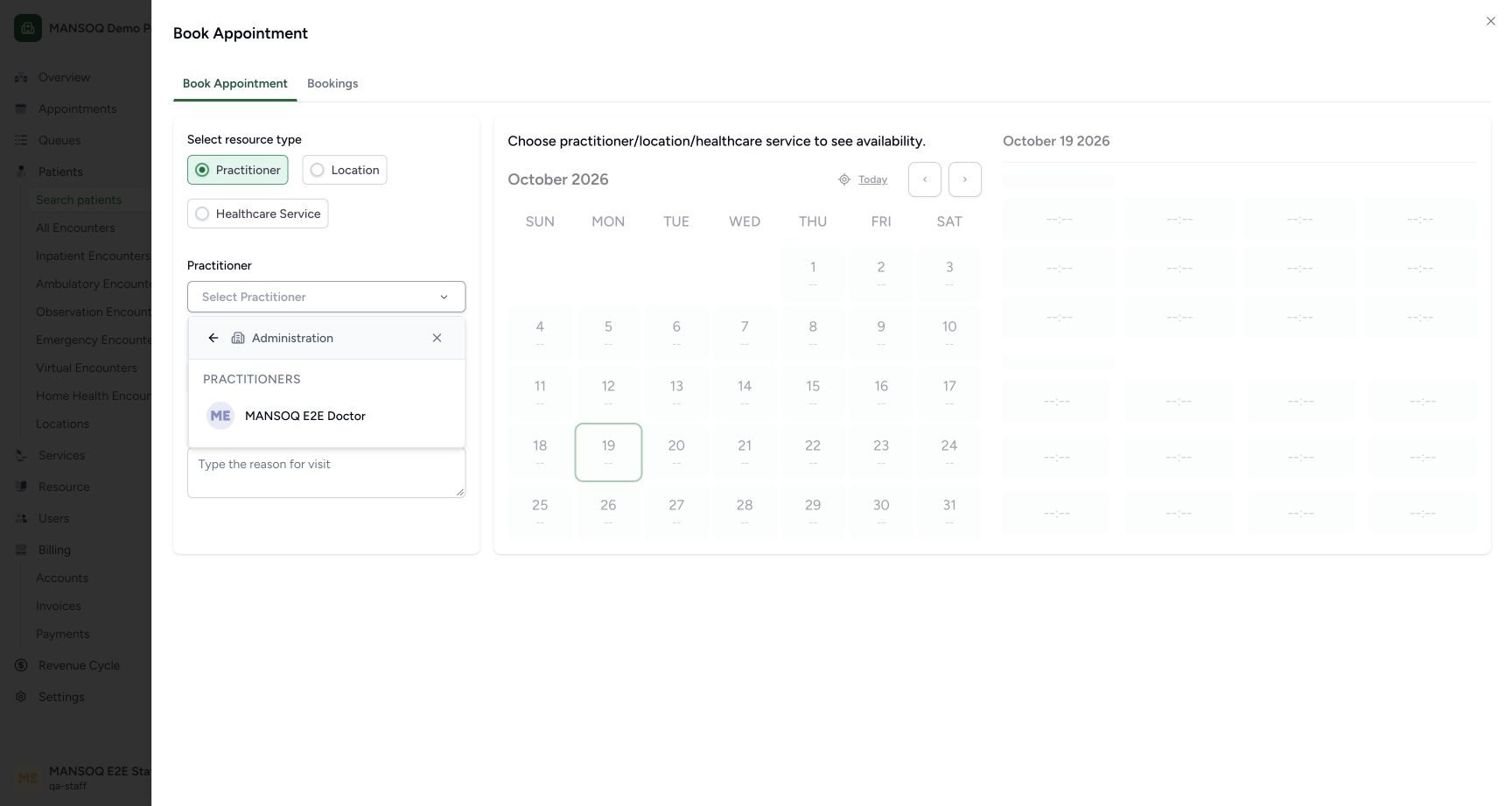 Select the existing ordinary Doctor practitioner. Genuine synthetic Staff workflow.