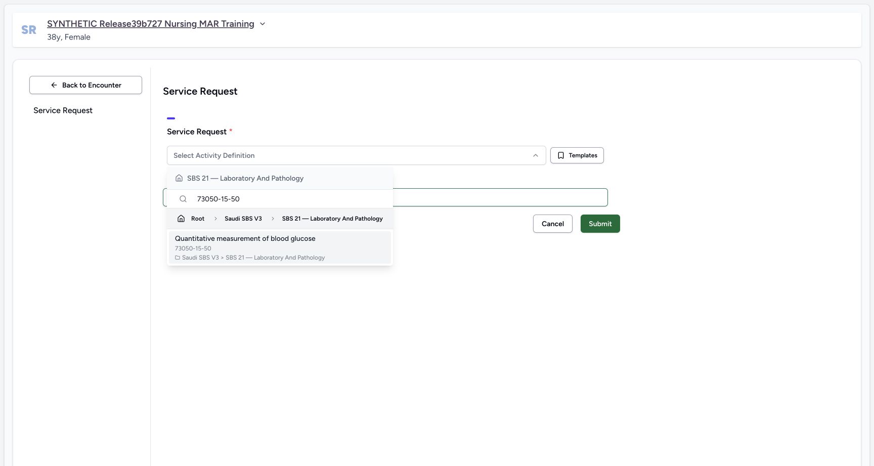 exact activity code result: Search the code; Exact activity result; Catalogue context