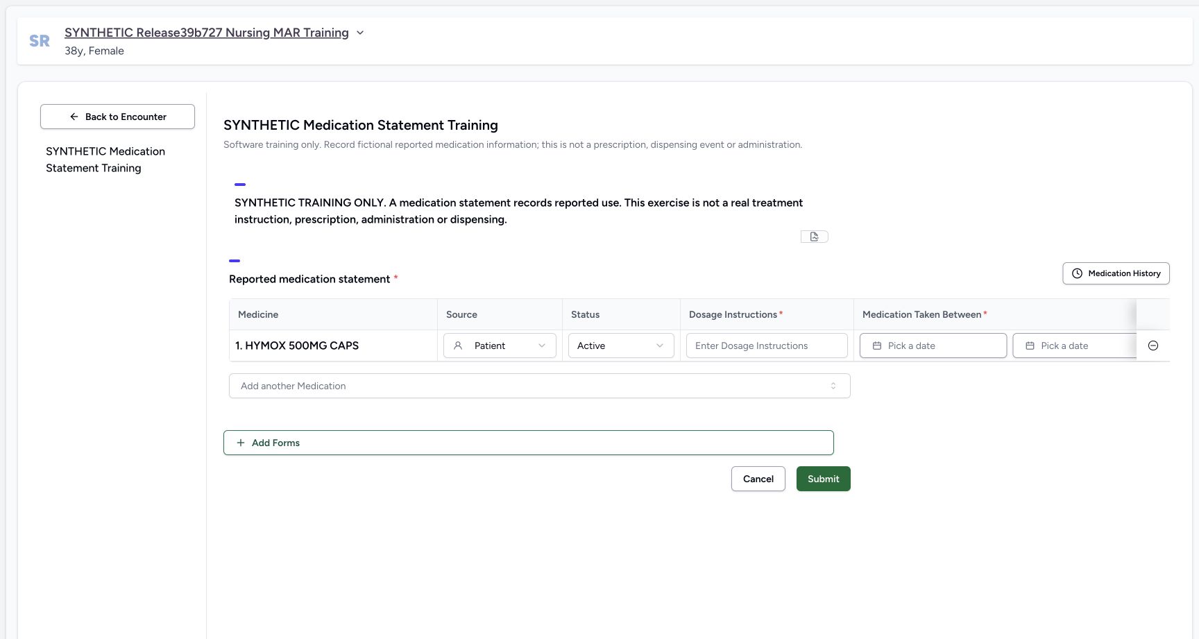 Imported draft needs reconciliation in a fictional software training example