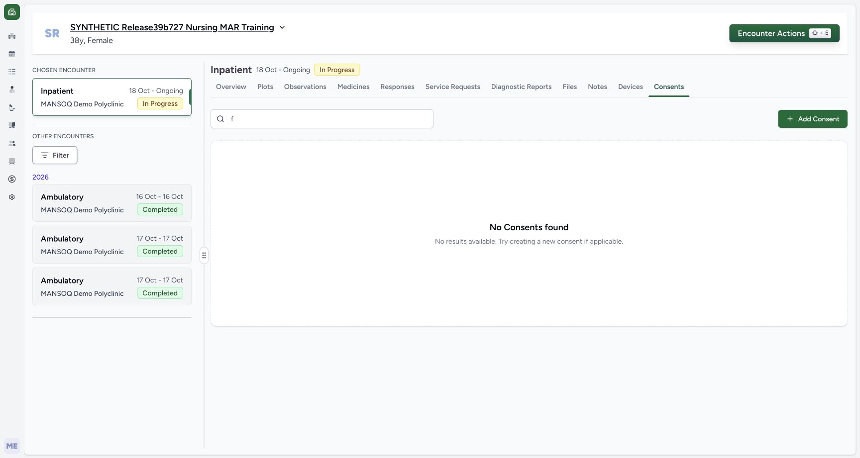 Nonempty search f filters no attachment record on the explicitly fictional Consent metadata example