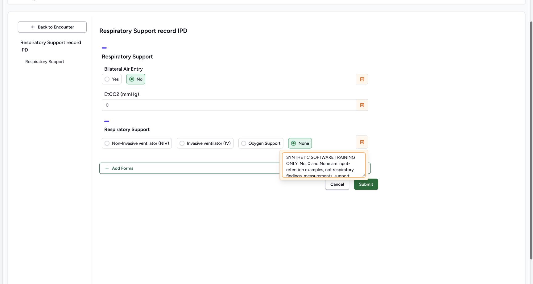 Enter the optional support-choice note. Genuine 1728 by 921 MANSOQ desktop with an ordinary Nurse and a clearly fictional Polyclinic case.