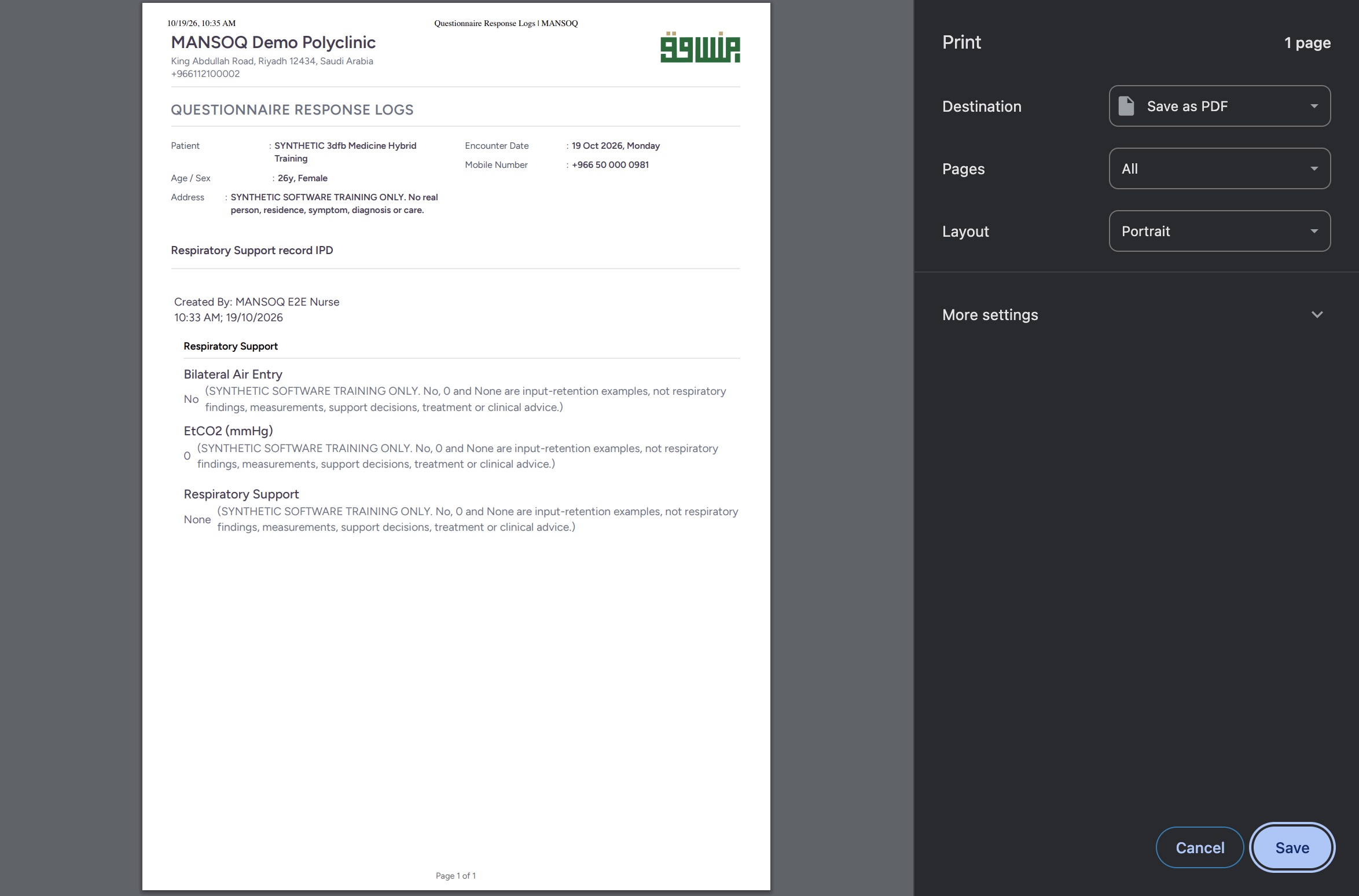 Review the genuine macOS Chrome Print dialog. Genuine macOS Chrome Print or Save dialog.