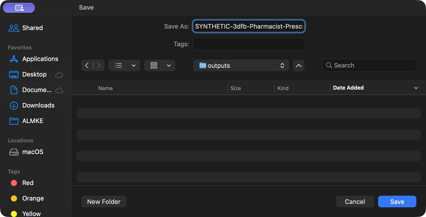 Choose the local PDF name and save in the dedicated folder. Actual fictional MANSOQ Pharmacist training; native macOS Chrome where shown.