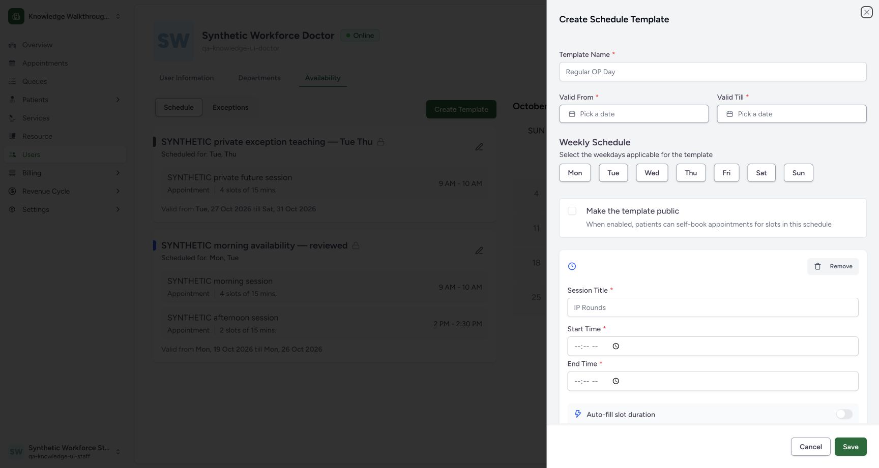 Start a distinct private template. Actual synthetic Clinic scheduling in MANSOQ.