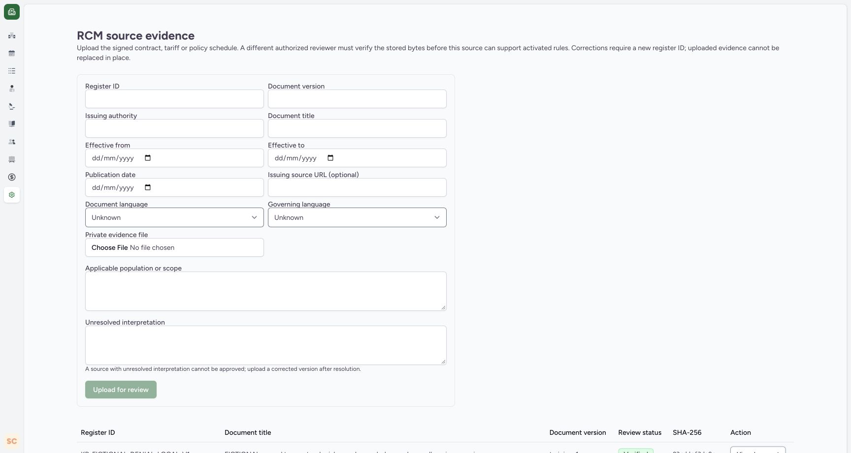 Inspect source evidence without supplying a new document. Genuine wide MANSOQ screen with fictional local training records.