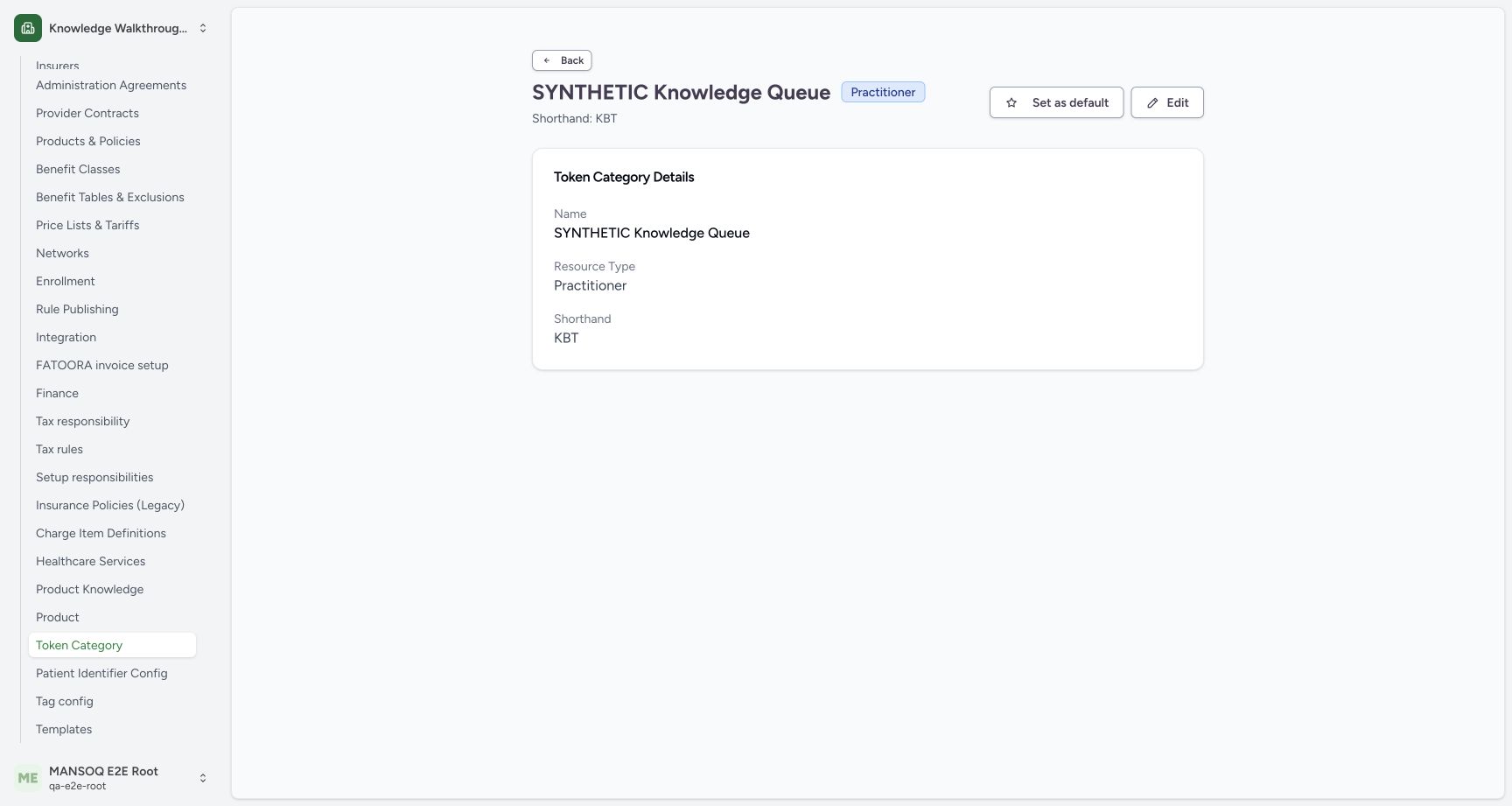 Inspect the saved category without setting a default. Actual fictional MANSOQ teaching.