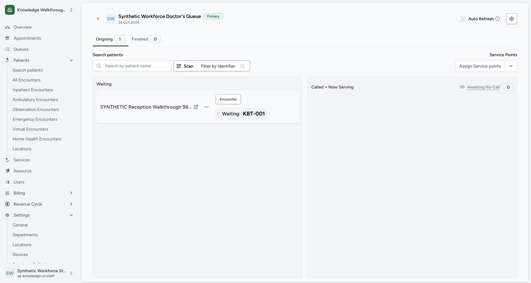 Inspect the exact resource queue and Waiting token. Actual fictional MANSOQ teaching.