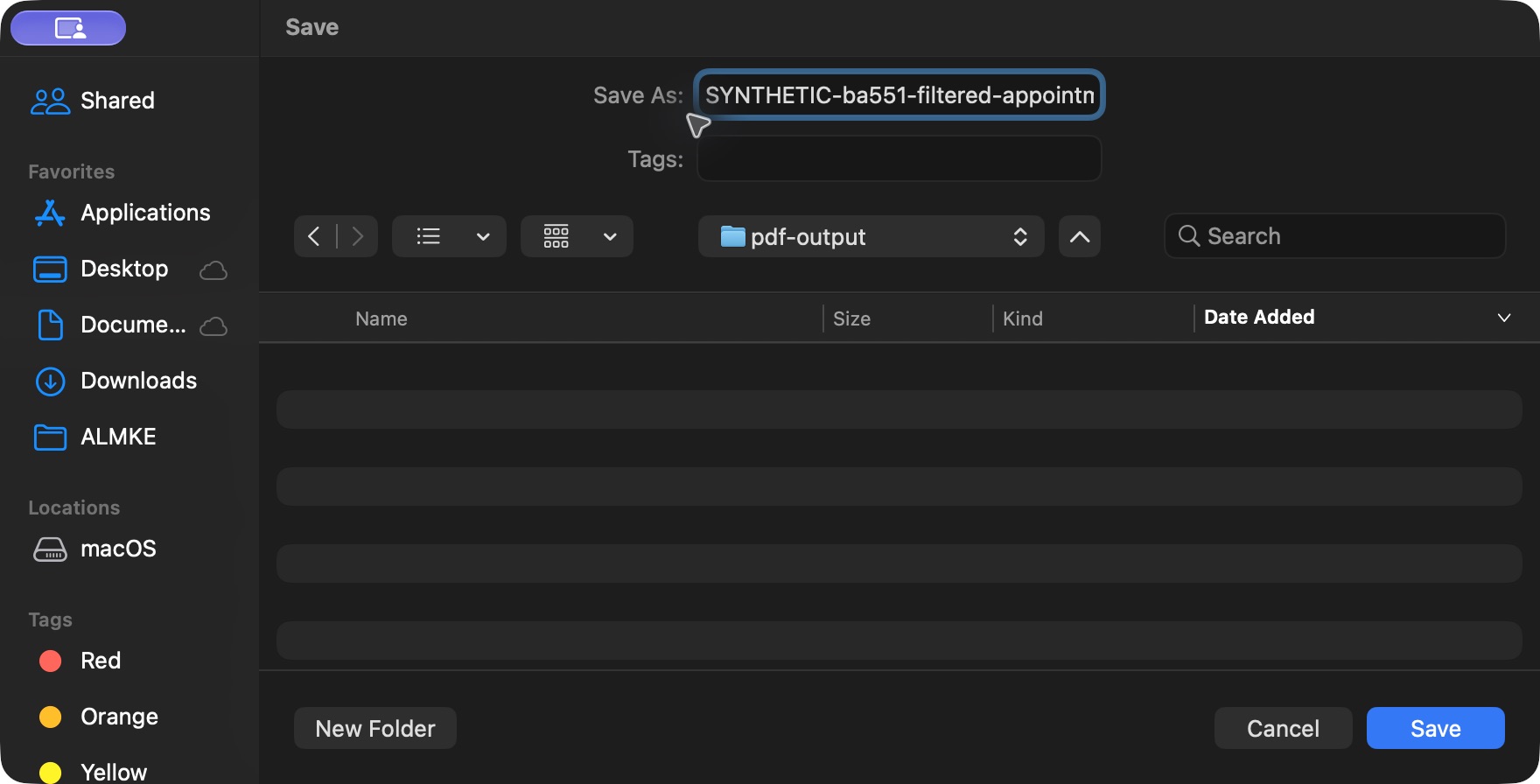Save the local synthetic batch PDF. Actual synthetic Clinic Staff session.